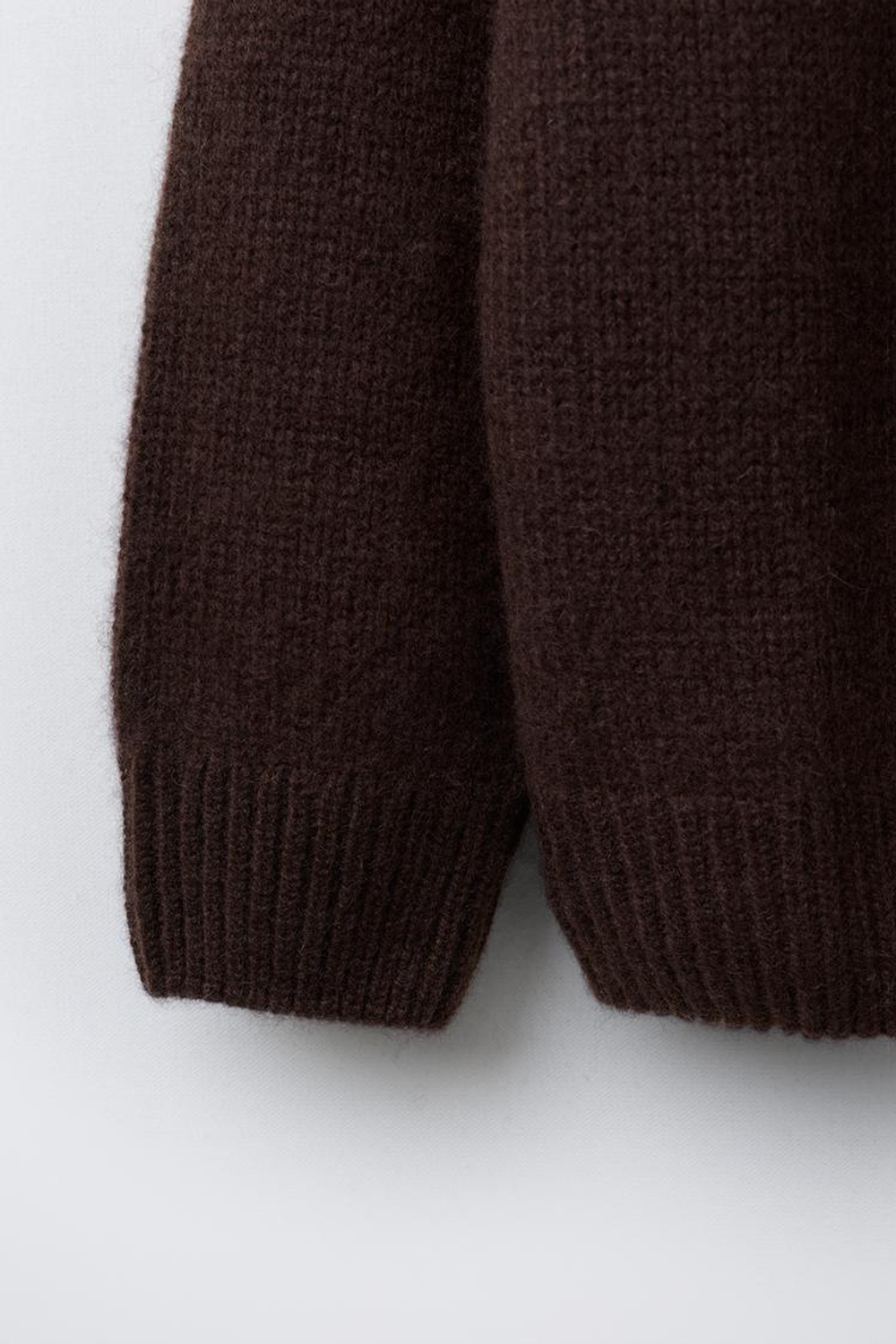 ZARA ДЖЕМПЕР ИЗ 100% КАШЕМИРА, КОРИЧНЕВЫЙ