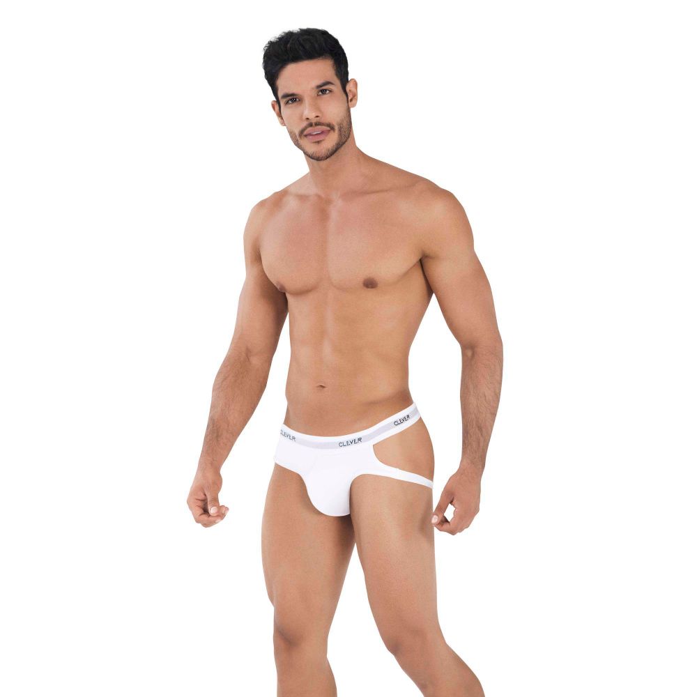 Мужские трусы джоки белые Clever SKILL JOCKSTRAP 036801