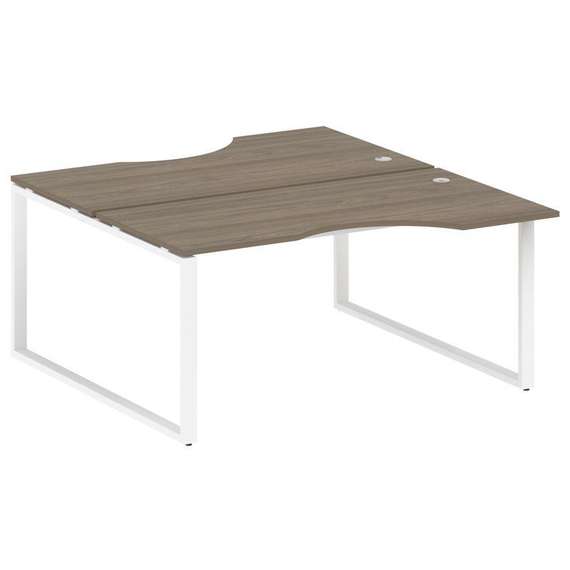 Metal System Рабочая станция криволинейная на О-образном м/к БО.РАС-СА-2.1 Вяз Благородный/Металл Бе