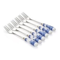 Spode - Набор из 6 итальянских вилок синего цвета 15 см. / артикул   BLI1102-X  / GTIN 749151502185