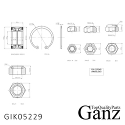 Подшипник ступицы передний AD 80 88 VW G2/G3/B2 (полный к-т) GANZ GIK05229