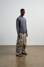 Брюки Nothomme Monterest Distressed Workwear Parachute Pants "Moon White Gray Spot"