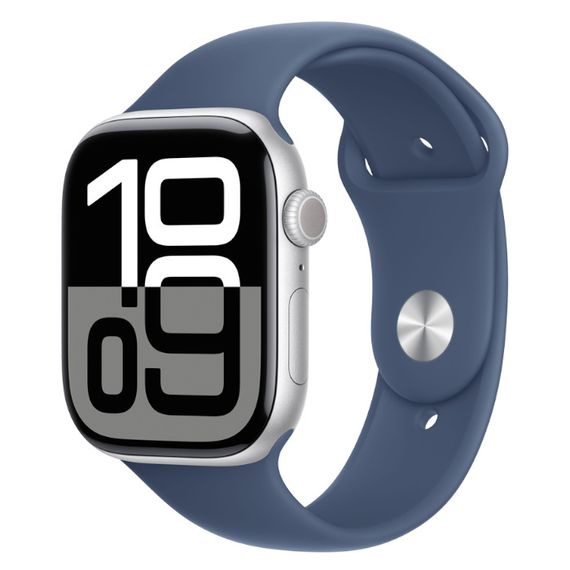 Часы Apple Watch Series 10 46mm Aluminium Case, Sport Band (Серебристый) S/M