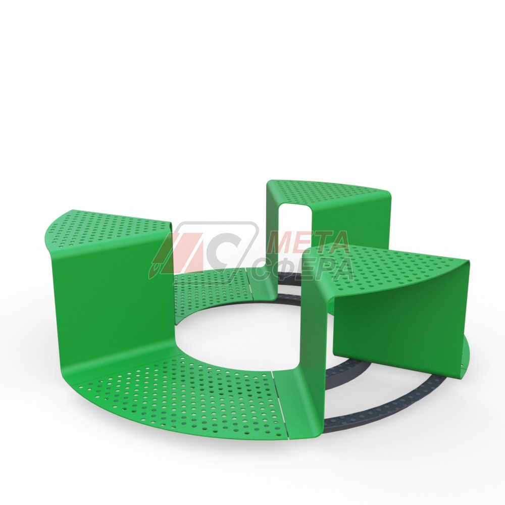 Приствольная решетка-лавка Синус