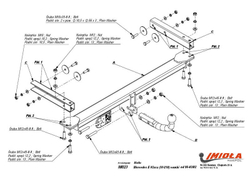 Фаркоп IMIOLA M.023 Mercedes E-Class универсал 1996-2002(паспорт и сертификат в комплекте)(без электрики)