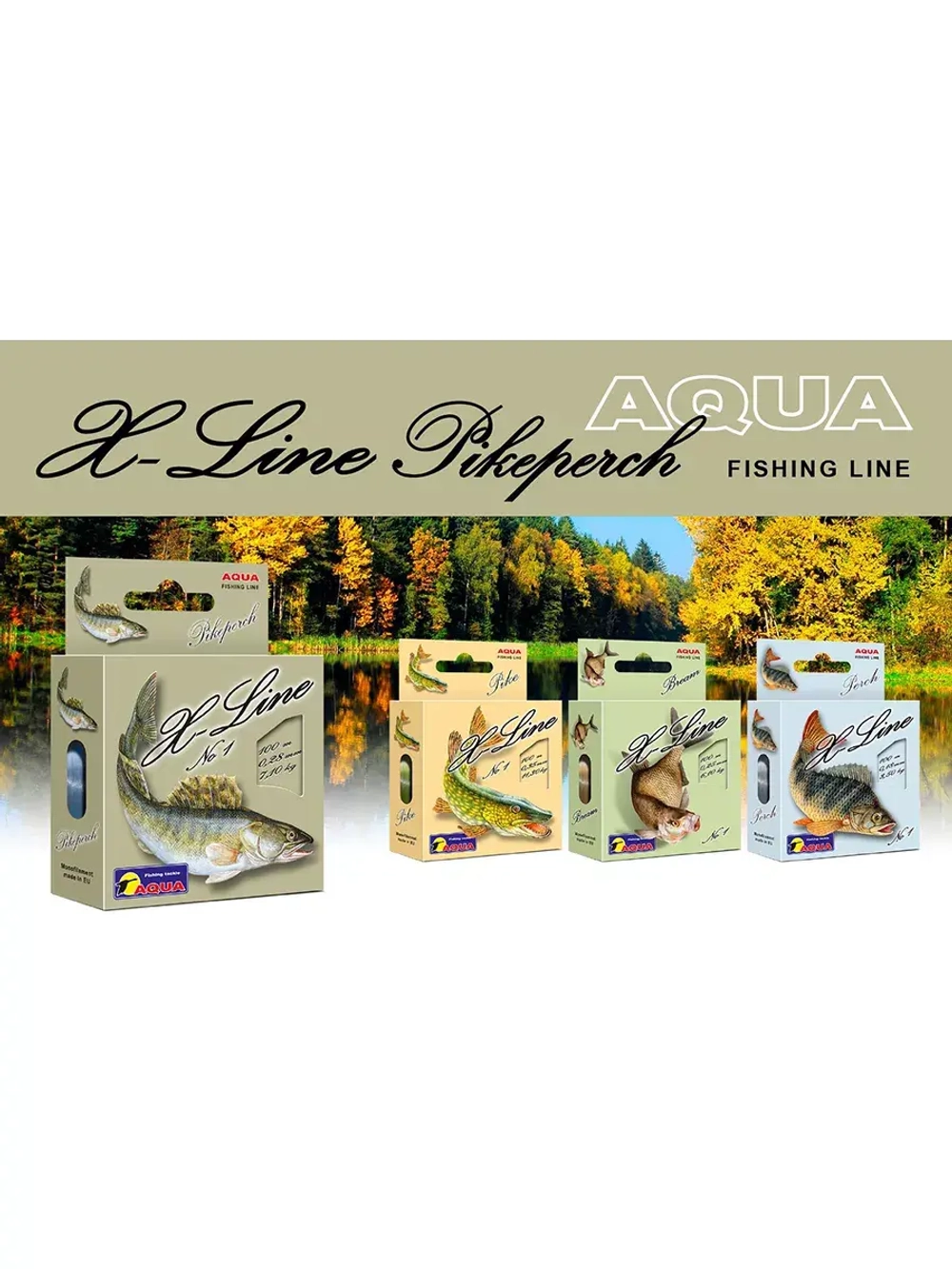 Полиэстровая леска X-Line Pikeperch (Судак) 0,16 мм 3 шт