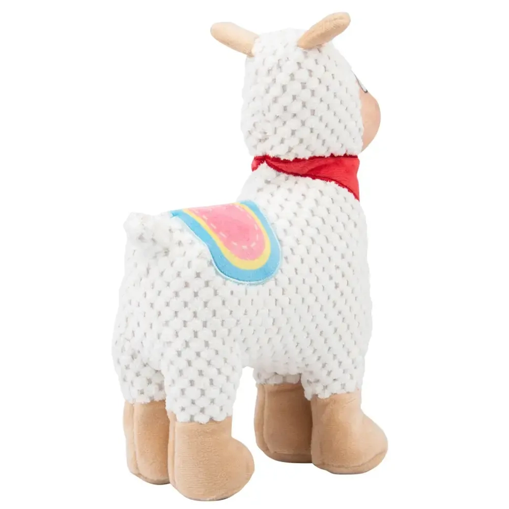 Mr.kranch игрушка для собак лама плюшевая с пищалкой, 20 см, белая