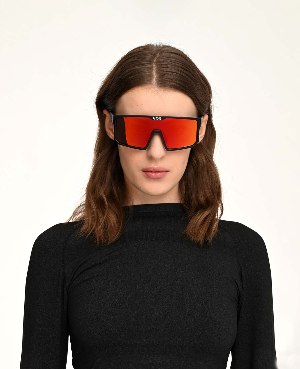 Спортивные очки GOG Maat / Matt Black / Polarized Reflex Red