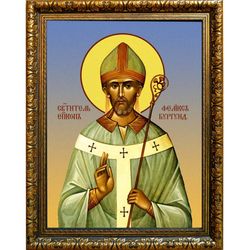 Феликс Бургундский Святитель. Икона на холсте.