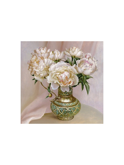 Алмазная мозаика 30х30 БУЗИН. В СЕРЕБРЯННОМ СОСУДЕ (26 цветов)