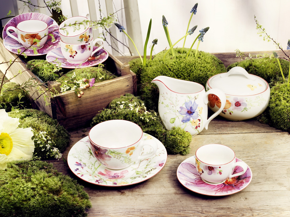 Villeroy & Boch Чашка с блюдцем Mariefleur 80 мл для эспрессо 10-4100-1420+10-4100-1430