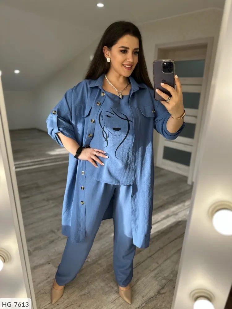 Костюм тройка HG-7612 Фабрика Моды