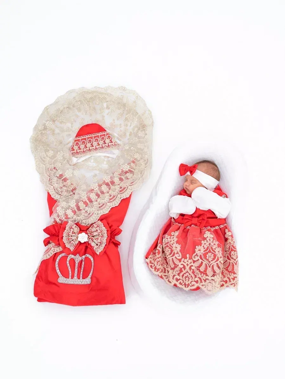 Конверт на выписку с платьем летний