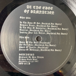 Винтажная виниловая пластинка LP Deathwish At The Edge Of Damnation (UK 1987)