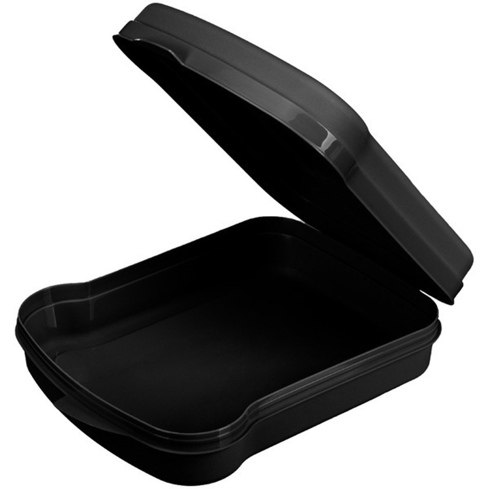 Контейнер для бутербродов с декором, черный