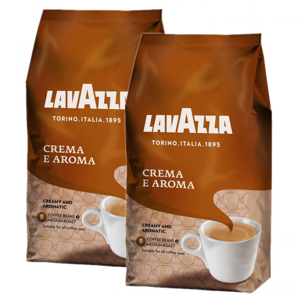 Кофе в зернах Lavazza Crema e Aroma, 1 кг, 2 шт