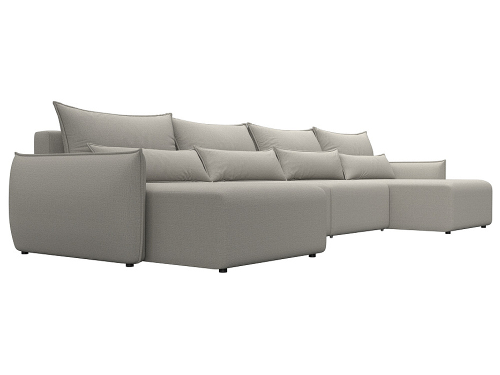 Диван П-образный Лига-051 НПБ Лонг РОГОЖКА Амур 02 бежевый