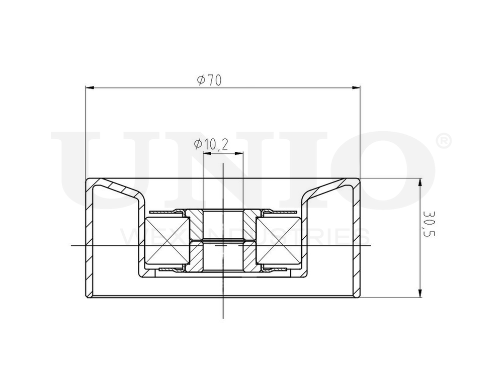 Ролик направляющий приводного ремня UNIO TNS-10122