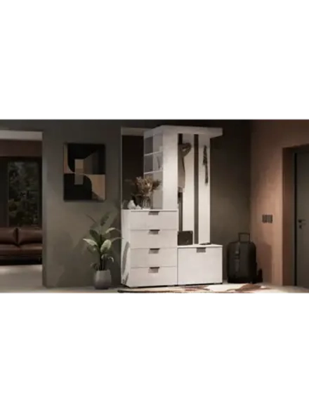 Прихожая с зеркалом Бетон 120,5х38х195