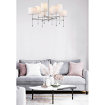 6589/8C CLASSI LN26 063 хром/белый, металл/текстиль Люстра потолочная E14 8*40W 220V LATTI