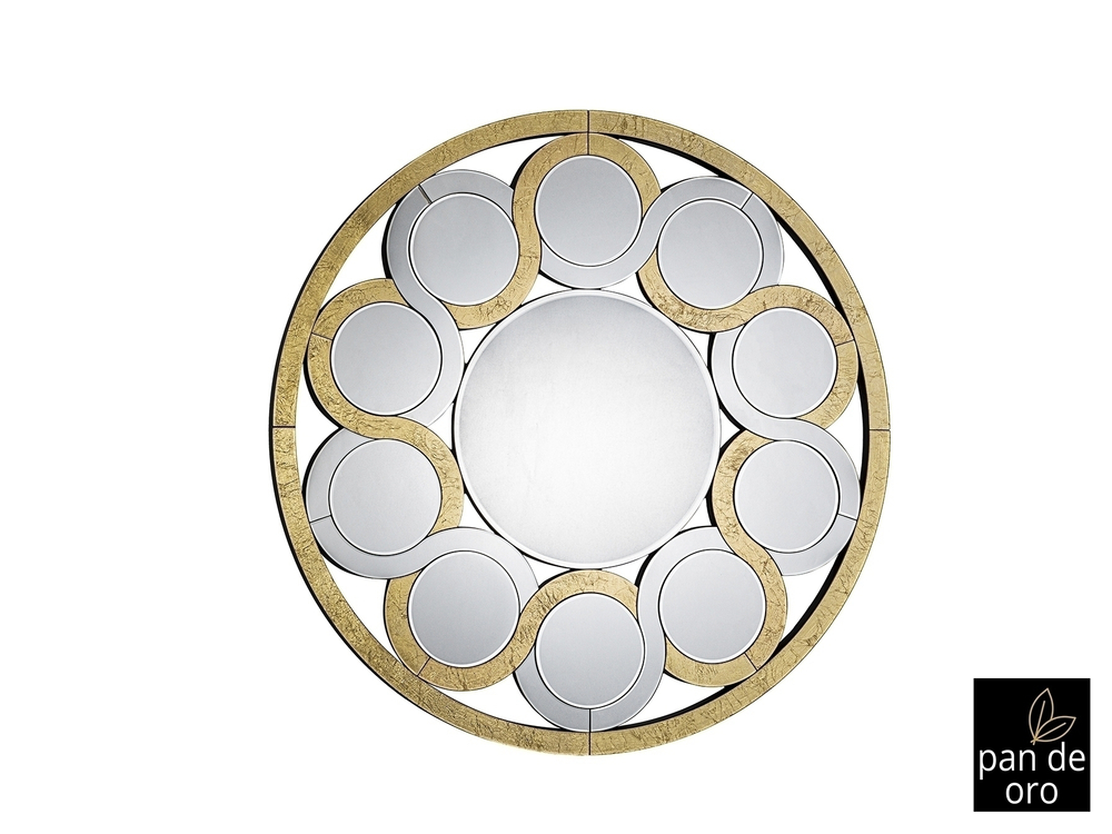 Зеркало Zendaya золотое 120Ø