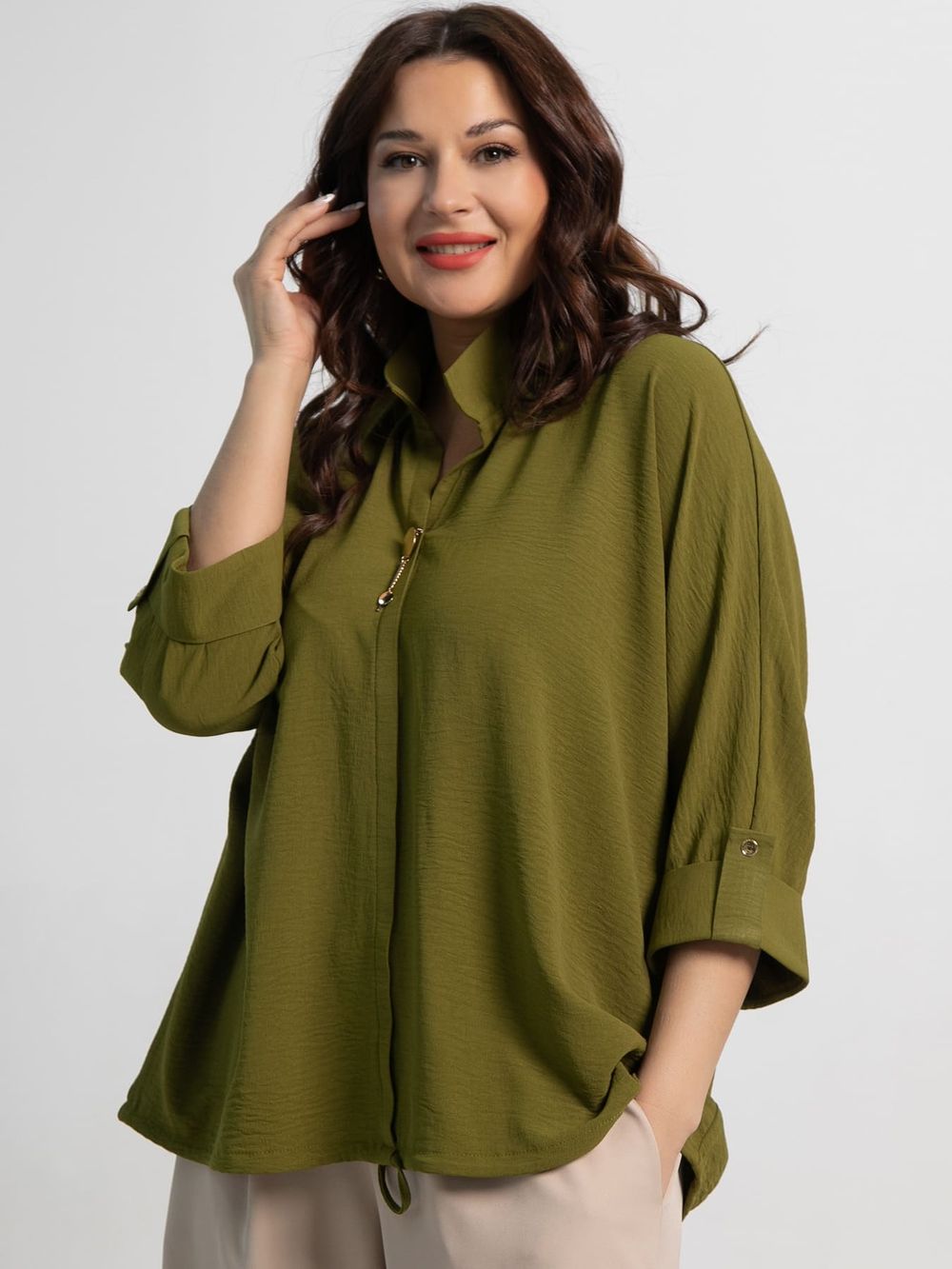 Блуза Серенада (оливковый) Б15551-24М LT Collection
