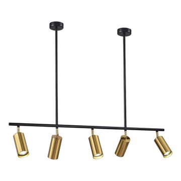 Светильник подвесной 5*GU10 SL1206.413.05 чёрный/латунь Sormano ST-Luce