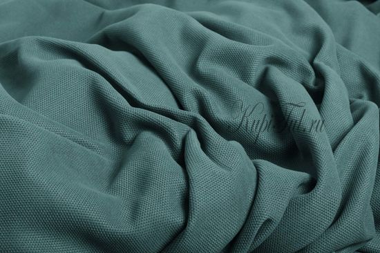 Длинные шторы. Kadife (бирюзовый). Стриженный бархат