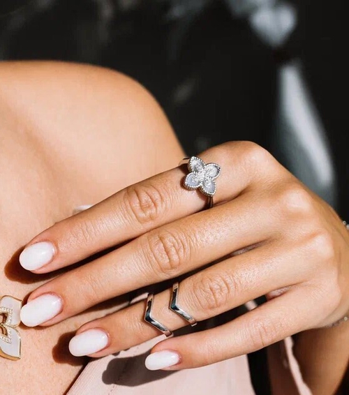 Кольцо "TRUE FLOWERS" с перламутром