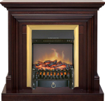 Каминокомплект Bradford - Темный дуб с очагом Fobos FX M Brass