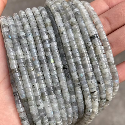 Лабрадор рондели 4х2/6х3 мм, на нитке 38 см