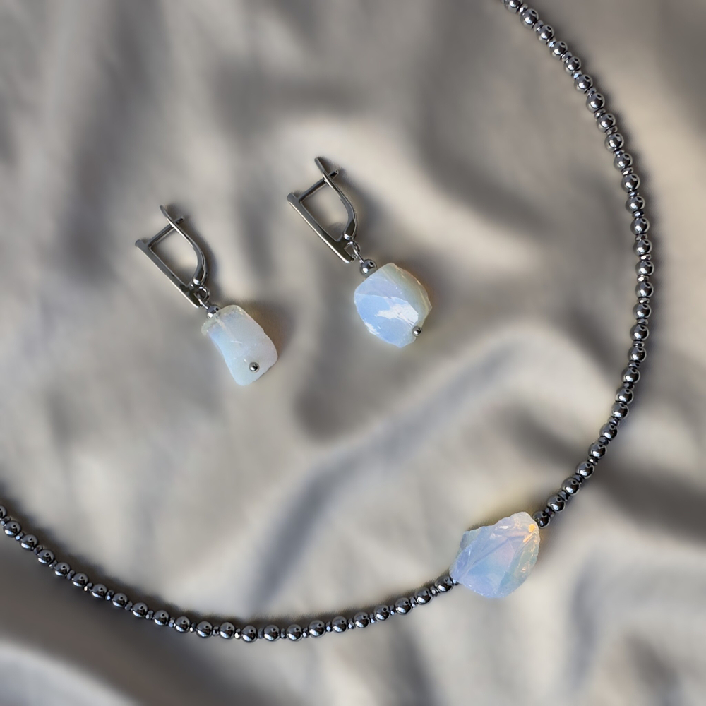 Комплект чокер+серьги «Лунный амулет равновесия»