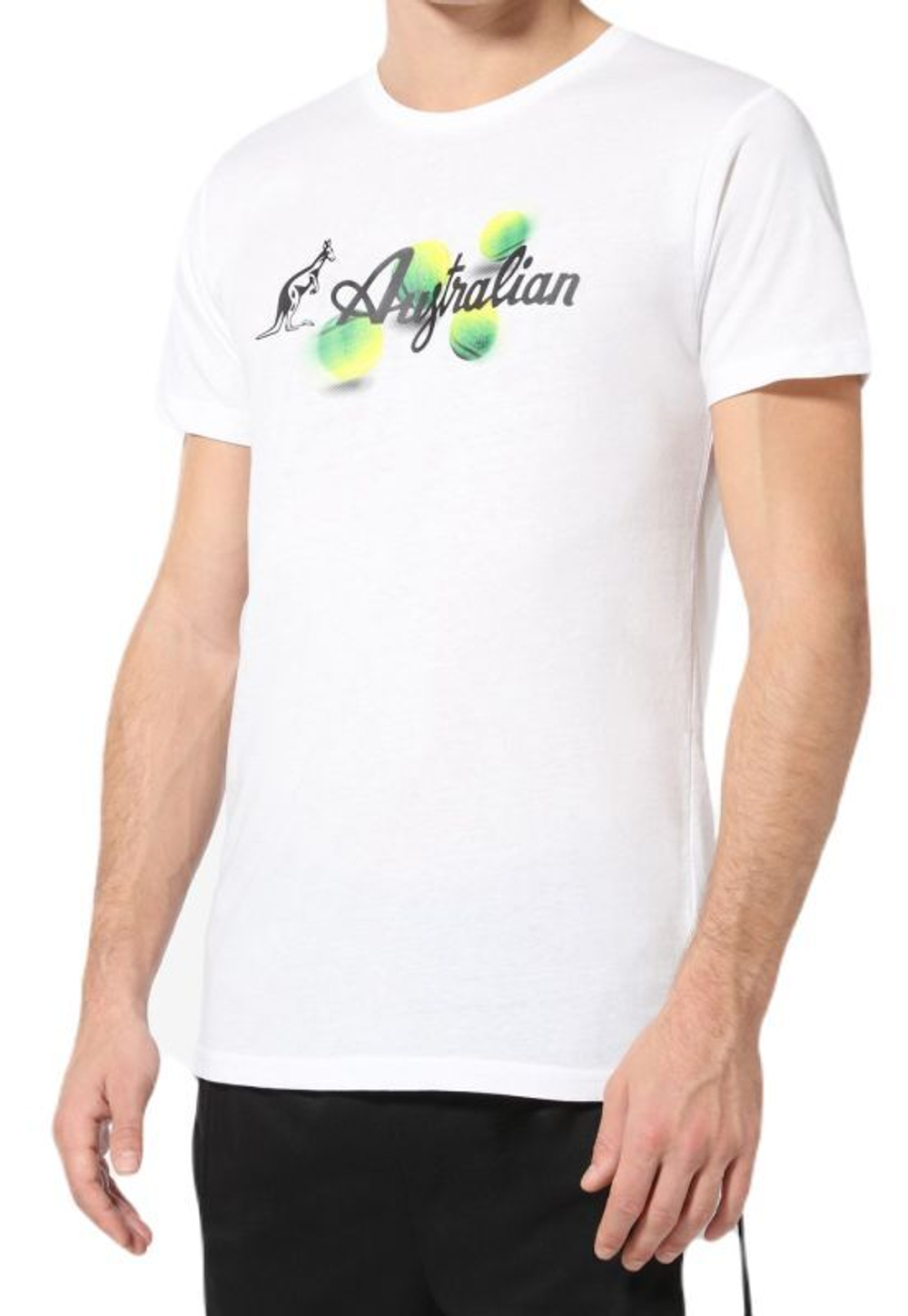 Мужская теннисная футболка Australian Cotton T-Shirt Australian Balls - bianco
