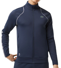 Мужская теннисная кофта Lacoste Tennis x Daniil Medvedev Zipped Sweatshirt - небесный