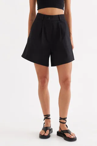 Шорты из денима черного цвета