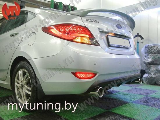 Спойлер высокий для Hyundai Solaris