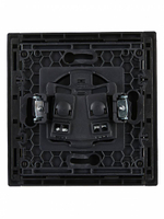 FORTE&PIANO Розетка 1-местная без заземления с защитными шторками винтовое крепление 10А FP117 черный IEK