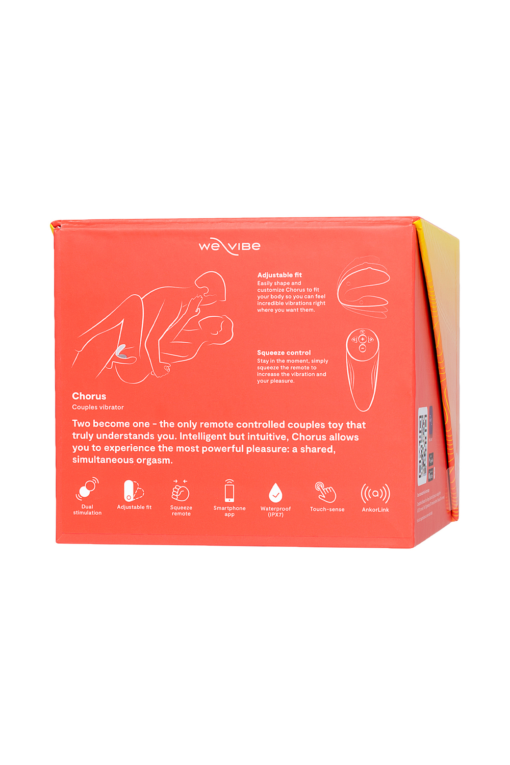 Сенсорный вибромассажер для пар We-Vibe Chorus коралловый