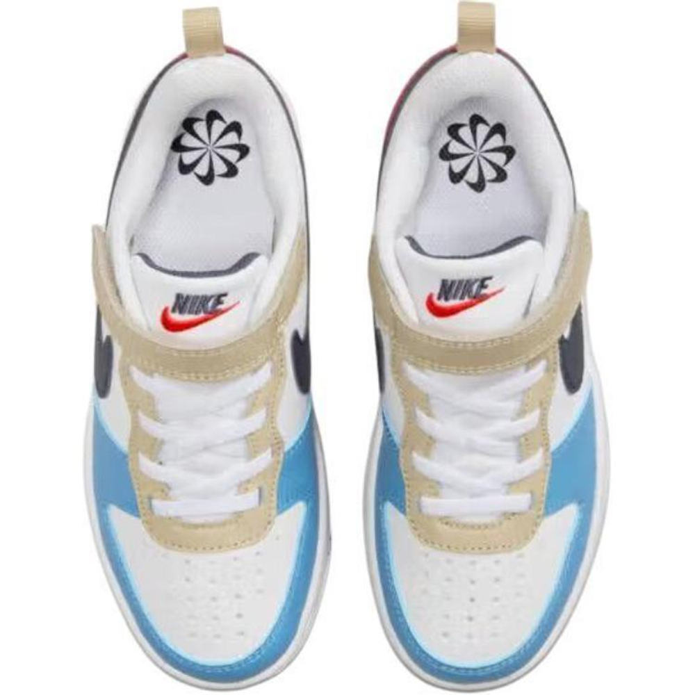 Детские кроссовки Nike Court Borough Low Recraft 'White Thunder Blue Light Crimson' DV5457-124
