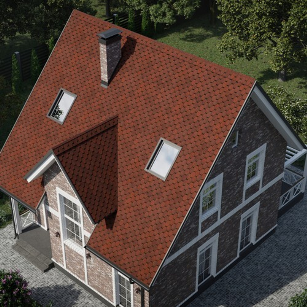 Черепица битумная гибкая Tegola COMFORT GARDA Rosso 409