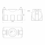 Ёмкость горизонтальная Политим 250 л. горизонтальный (1080x580x600см;синий) - арт.560708