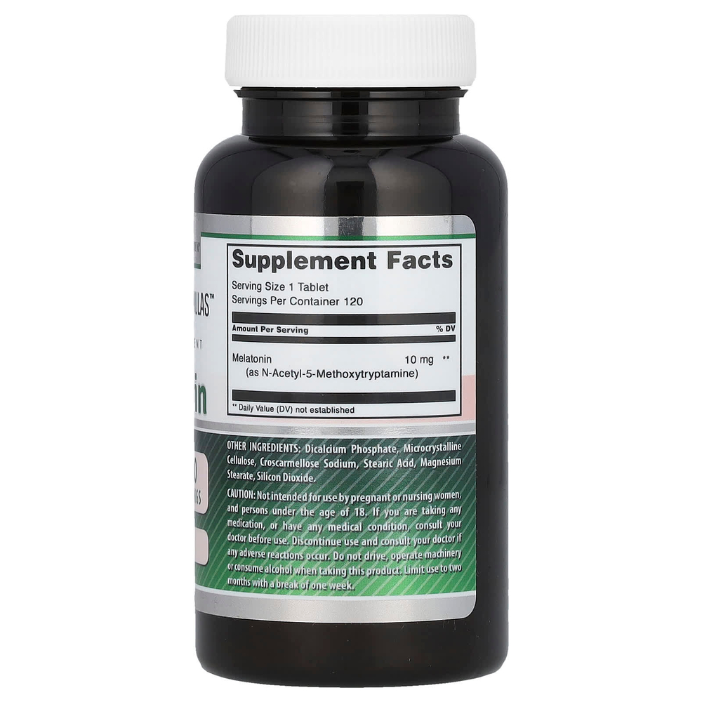 Amazing Nutrition, Мелатонин, 10 мг, 120 таблеток
