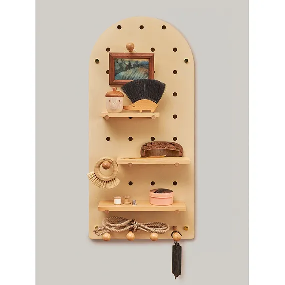 Полка настенная shely, 38х80 см, светлое дерево