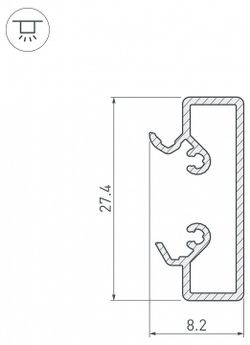 Профиль-держатель накладной Arlight LEDs-ON 015467