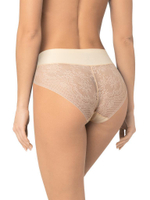 Трусики-макси с соблазнительными кружевными элементами (Размер: M) (Цвет: бежевый)