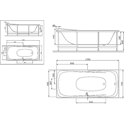 Акриловая ванна AM.PM Sensation (АМ.ПМ Сенсейшн) 170x75, W30A-170-075W-A