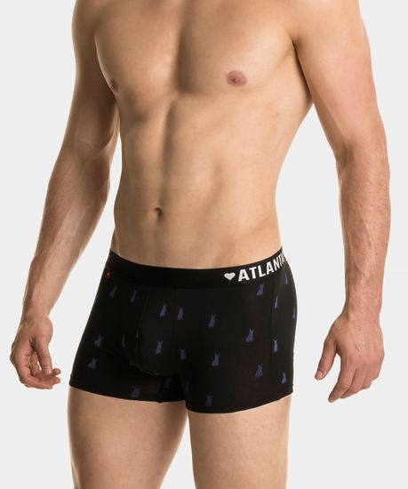 Трусы мужские боксеры (2шт), Atlantic 2GMH-014, черный + розовый,