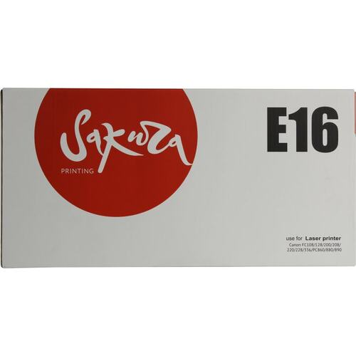 Картридж SAKURA E16 для  Canon  FC108/128/200/208/220/228/336/PC860/880/890