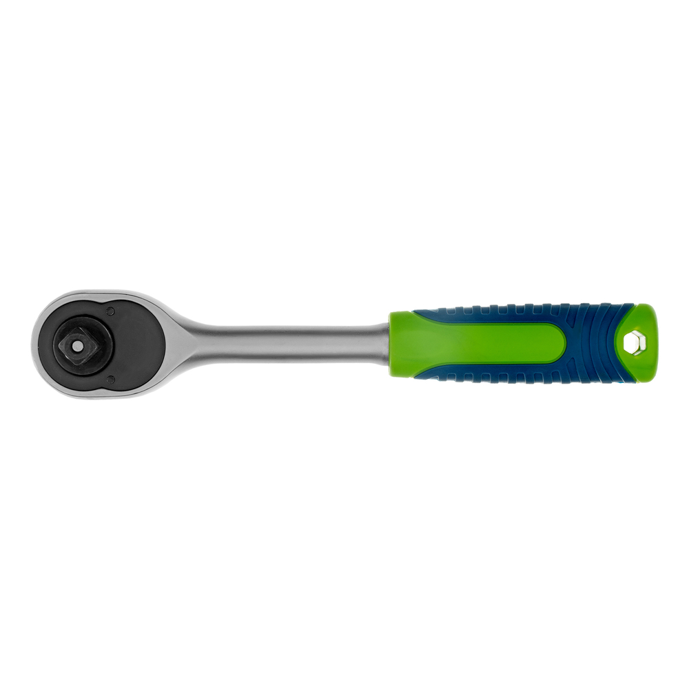 Ключ-трещотка 3/8", 45 зубьев, с быстрым сбросом, матовый хром Сибртех