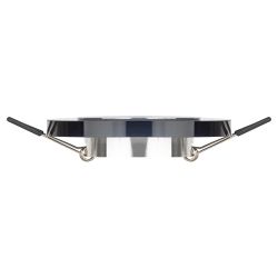 DK7 CH/BK Светильник ЭРА декор стекло круглое MR16,12V/220V, 50W, хром/черный